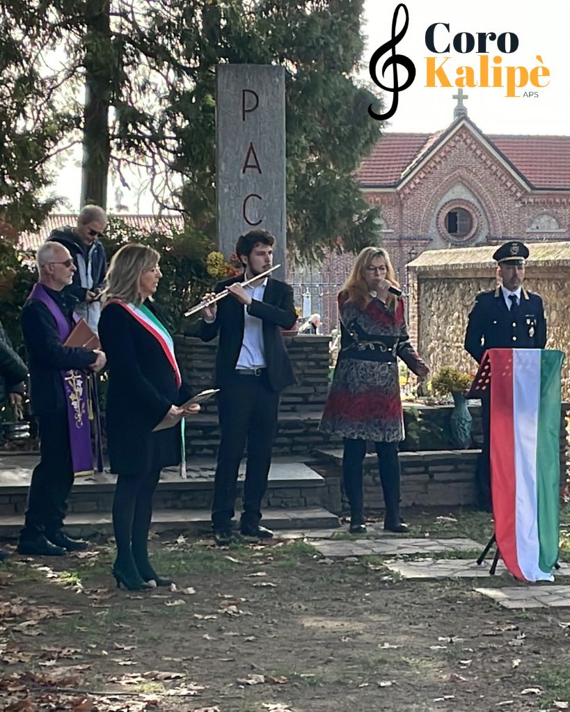 Coro Kalipè alla cerimonia del IV novembre a Bregnano